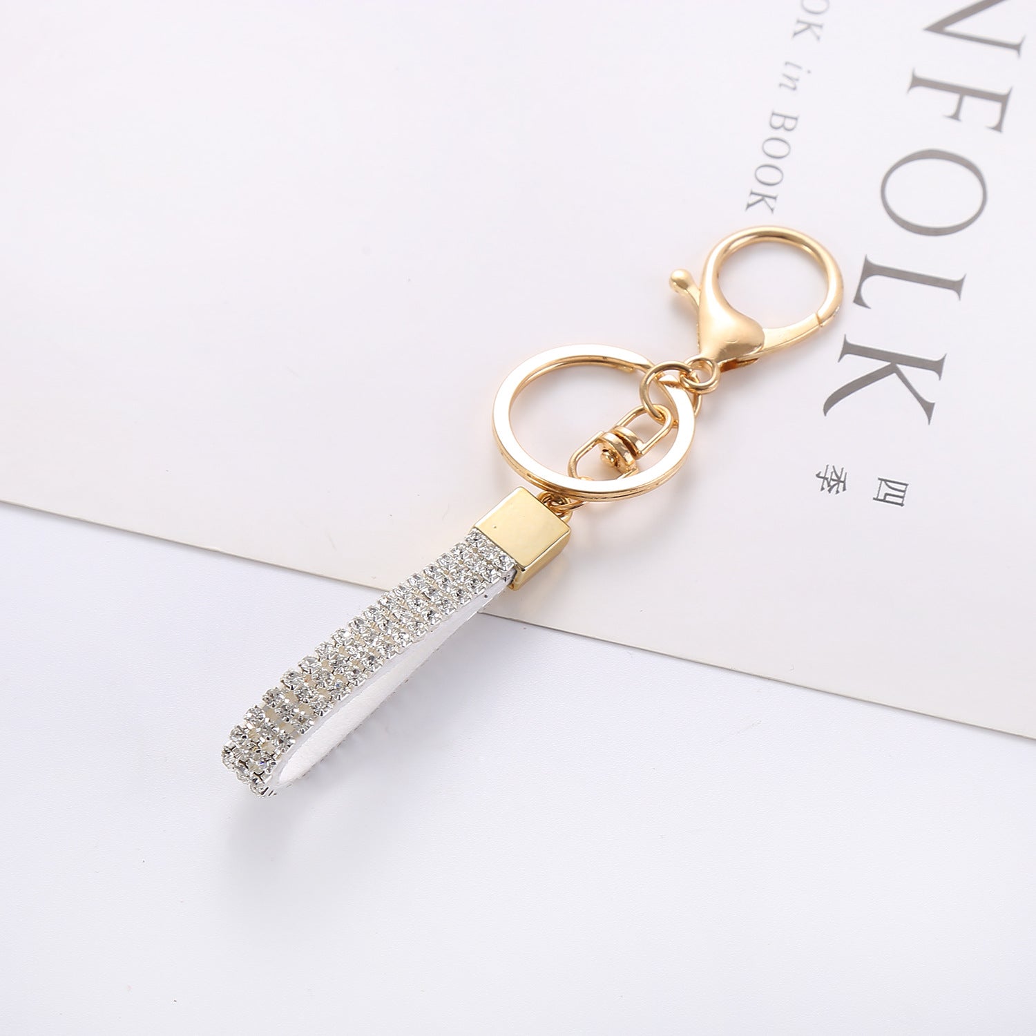 Wholesale Diamond Studded Anti Lost Bag Pendant Car Keychains